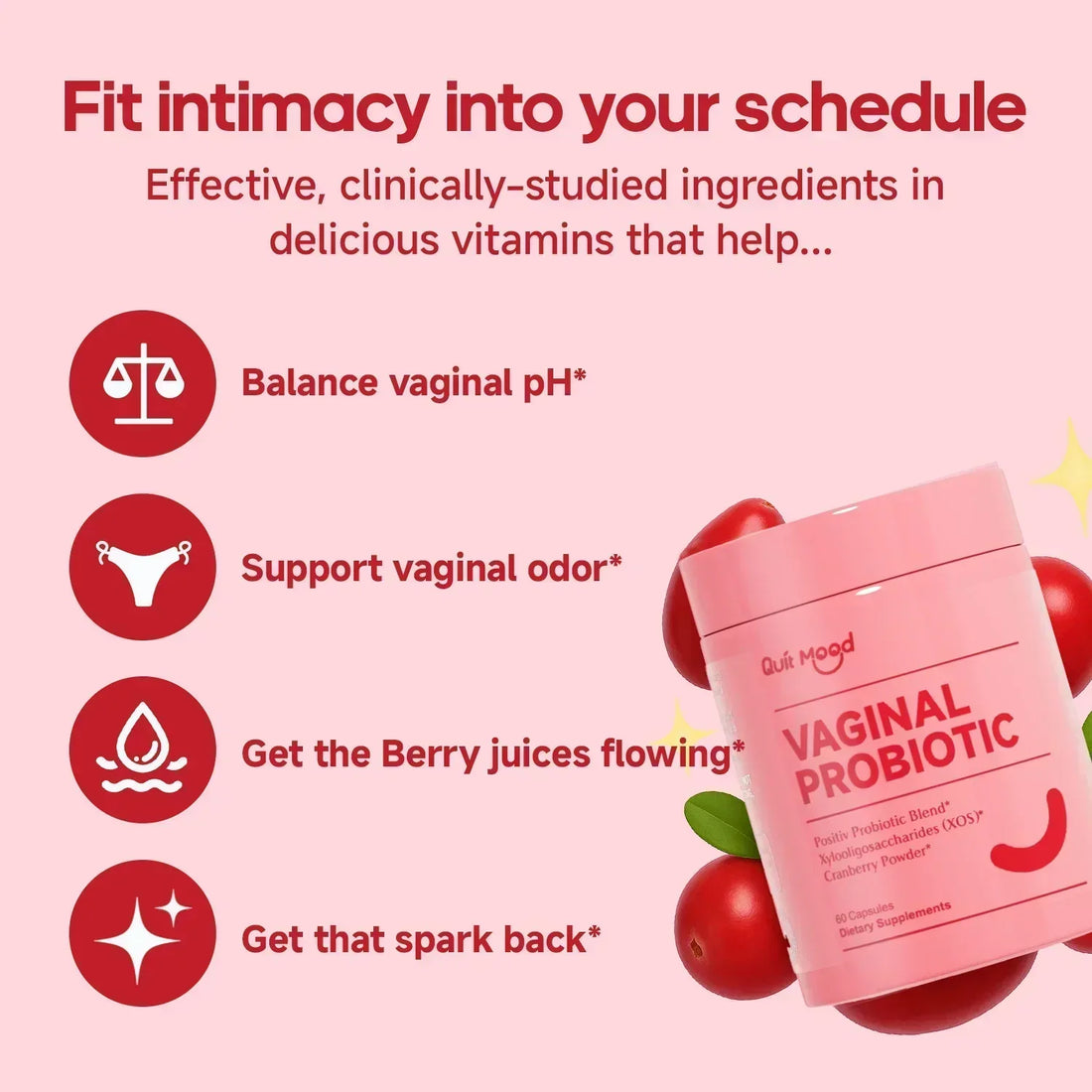 Probiotics helping reduce vaginal odor naturally and promote freshness