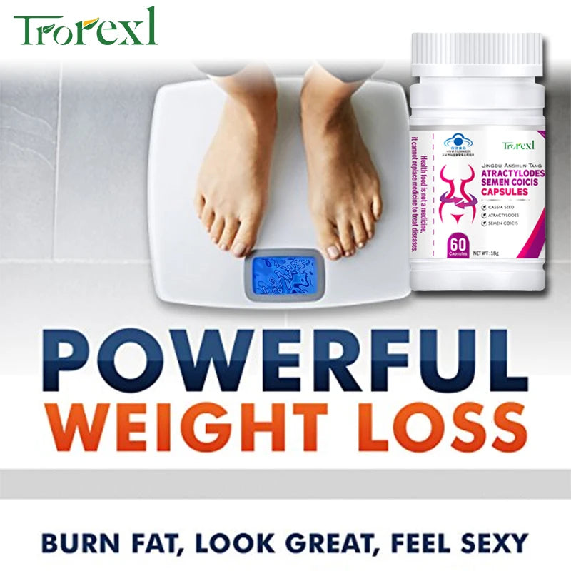 Cassia & Coix Seed Weight Loss Pills – Detox, Metabolism & Fat Support, 100% Herbal & Vegan