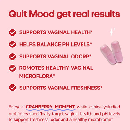 Quitmood Queen Women’s V Probiotics – pH Balance, Odor & Yeast Support