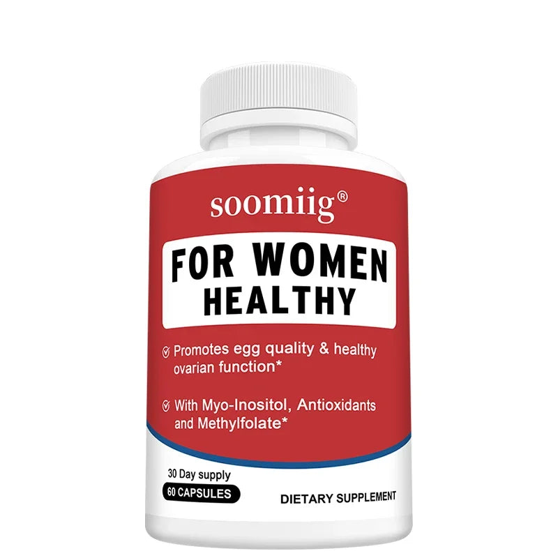 Women's Myo-Inositol Capsules with Folate & Vitamin E, Supports Hormonal Balance