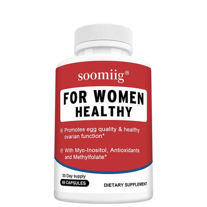 Women's Myo-Inositol Capsules with Folate & Vitamin E, Supports Hormonal Balance