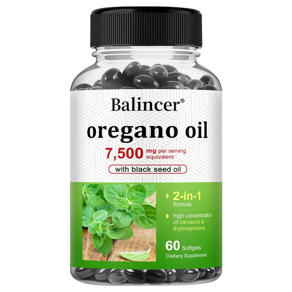 Oregano Oil 7,500mg with Black Seed Oil – Immune & Wellness Support
